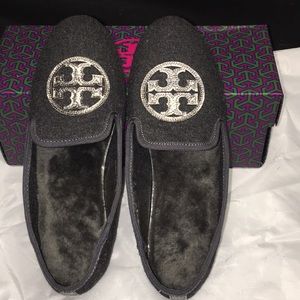 TORY BURCH Wool and Fur Shoes Size 7~New In Box